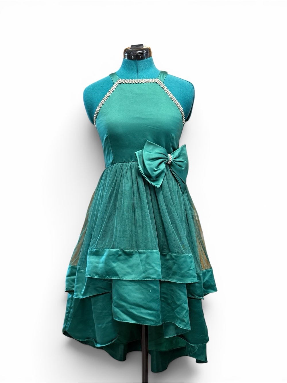 iris & ivy Teal Green Dress Label Close-Up